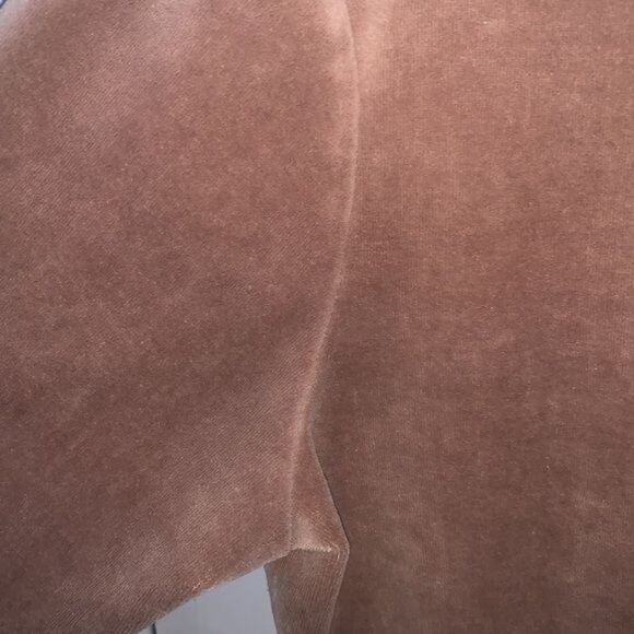 Onque Casuals Brown Quarter-Zip Pullover Jacket XL Soft Velour Blend Long Sleeve - Picture 6 of 9